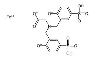 [N,N-bis[(2-hydroxy-5-sulphophenyl)methyl]glycinato(3-)]iron结构式