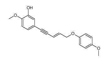 2-methoxy-5-[5-(4-methoxyphenoxy)pent-3-en-1-ynyl]phenol结构式