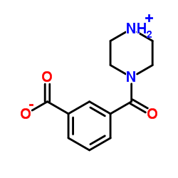 3-(PIPERAZINE-1-CARBONYL)-BENZOIC ACID结构式