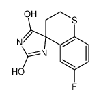 6-氟-2,3-二氢-2H,5h-螺[咪唑啉e-4,4-硫代色烯]-2,5-二酮结构式