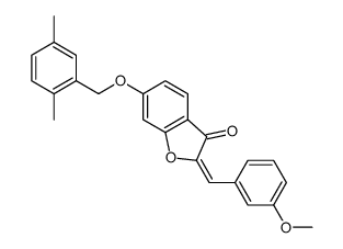 6-[(2,5-dimethylphenyl)methoxy]-2-[(3-methoxyphenyl)methylidene]-1-benzofuran-3-one结构式