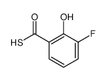 Benzenecarbothioic acid,3-fluoro-2-hydroxy- Structure