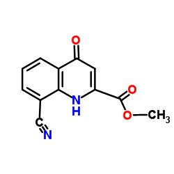 8-Cyano-4-oxo-1,4-dihydro-quinoline-2-carboxylic acid Methyl ester structure