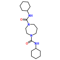 N,N'-Dicyclohexyl-1,4-diazepane-1,4-dicarboxamide结构式