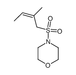 N-[(Z)-2-methylbut-2-ene-1-sulfonyl]morpholine结构式