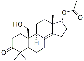 Androst-8(14)en-19-ol-3-one, 17-acetoxy-4,4-dimethyl-结构式