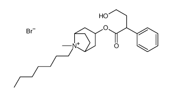(8-heptyl-8-methyl-8-azoniabicyclo[3.2.1]octan-3-yl) 4-hydroxy-2-phenylbutanoate,bromide Structure