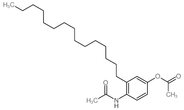 (4-acetamido-3-pentadecyl-phenyl) acetate结构式
