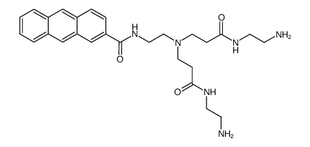 N-[2-(bis{3-[(2-aminoethyl)amino]-3-oxopropyl}-amino)ethyl]2-anthracenecarboxamide结构式