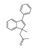 1-methyl-1-acetonyl-3-phenylindene Structure