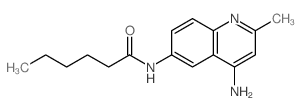 N-(4-amino-2-methyl-quinolin-6-yl)hexanamide结构式