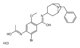 4-acetamido-N-(8-benzyl-8-azabicyclo[3.2.1]octan-3-yl)-5-bromo-2-methoxybenzamide,hydrochloride Structure