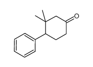 Cyclohexanone, 3,3-dimethyl-4-phenyl- (9CI) Structure