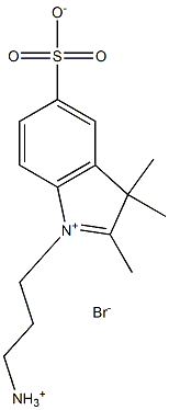 1-(3-丙胺基)-2,3,3-三甲基-3H-吲哚-5-磺酸溴盐结构式