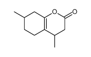 4,7-Dimethyl-3,4,5,6,7,8-hexahydro-2H-1-benzopyran-2-one结构式