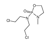 N,N-bis(2-chloroethyl)-3-methyl-2-oxo-1-oxa-3-aza-2$l^{5}-phosphacyclo pentan-2-amine结构式
