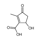 5-hydroxy-2-methyl-3-oxo-cyclopent-1-enecarboxylic acid结构式