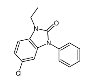 5-chloro-1-ethyl-3-phenylbenzimidazol-2-one结构式