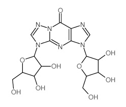 3,5-bis[3,4-dihydroxy-5-(hydroxymethyl)oxolan-2-yl]-[1,2,4]triazolo[1,5-a]purin-9-one Structure