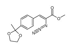 dioxolanne de l' azido-2 acetyl-4' cinnamate de methyle结构式