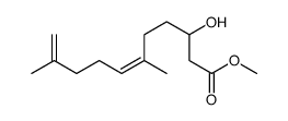 methyl 3-hydroxy-6,10-dimethylundeca-6,10-dienoate Structure