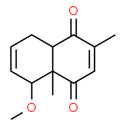 1,4-Naphthoquinone,4a,5,8,8a-tetrahydro-5-methoxy-2,4a-dimethyl-(5CI) Structure