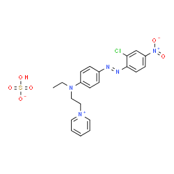 1-[2-[[4-[(2-chloro-4-nitrophenyl)azo]phenyl]ethylamino]ethyl]pyridinium hydrogen sulphate Structure