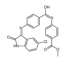 methyl 4-[[4-[(5-chloro-2-oxoindol-3-yl)amino]benzoyl]amino]benzoate结构式