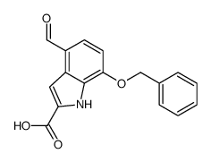 4-formyl-7-phenylmethoxy-1H-indole-2-carboxylic acid Structure