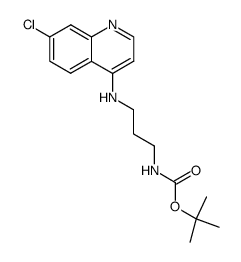 tert-butyl N-3-[(7-chloro-4-quinolinyl)amino]propylcarbamate结构式