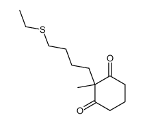 2-methyl-2-[4-(ethylthio)butyl]cyclohexane-1,3-dione结构式