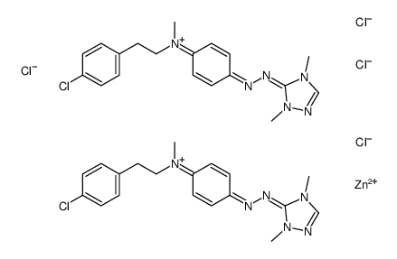 bis[5-[[4-[[(4-chlorobenzyl)methyl]methylamino]phenyl]azo]-1,4-dimethyl-1H-1,2,4-triazolium] tetrachlorozincate(2-) structure