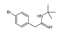 2-(4-bromophenyl)-N'-tert-butylethanimidamide结构式
