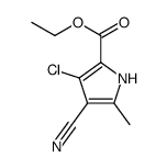 ethyl 3-chloro-4-cyano-5-methyl-1H-pyrrole-2-carboxylate结构式