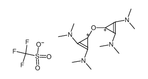 1,1'-Oxy-di(2,3-bis(dimethylamino)cyclopropenylium) bis(trifluoromethanesulfonate) Structure