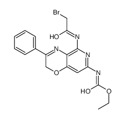 ethyl N-[5-[(2-bromoacetyl)amino]-3-phenyl-2H-pyrido[4,3-b][1,4]oxazin-7-yl]carbamate结构式