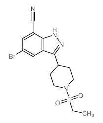 5-溴-3-1-(乙基磺酰基)-4-哌啶基-1H-吲唑-7-甲腈图片