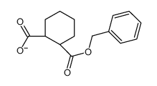 (1S,2R)-2-phenylmethoxycarbonylcyclohexane-1-carboxylate结构式