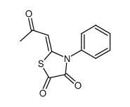 2-acetonylidene-3-phenyl-1,3-thiazolidine-4,5-dione结构式
