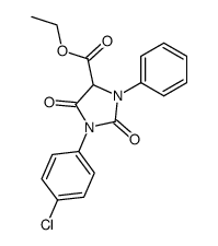 1-phenyl-3-(4-chlorophenyl)-5-carbethoxyhydantoin结构式