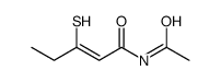 N-acetyl-3-sulfanylpent-2-enamide Structure