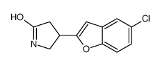 4-(5-chloro-1-benzofuran-2-yl)pyrrolidin-2-one Structure