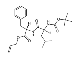 N-tert-Butyloxycarbonyl-L-leucyl-L-phenylalanin-allylester Structure