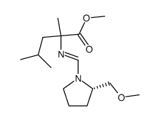 2-[(2S)-Methoxymethyl-1-pyrrolidinylmethyleneamino]-2,4-dimethylpentanoic acid, methyl ester结构式