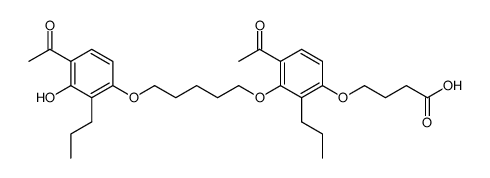 4-[4-acetyl-3-[[5-(4-acetyl-3-hydroxy-2-propylphenoxy)pentyl]oxy]-2-propylphenoxy]butanoic acid Structure