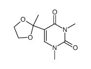 1,3-Dimethyl-5-(2-methyl-[1,3]dioxolan-2-yl)-1H-pyrimidine-2,4-dione结构式