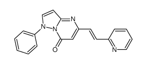 1-phenyl-5-trans-[2-(2-pyridyl)-ethenyl]-1H,7H-pyrazolo [1,5-a]pyrimidine-7-one结构式
