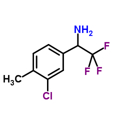 1-(3-Chloro-4-methylphenyl)-2,2,2-trifluoroethanamine Structure