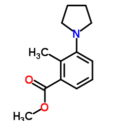 2-METHYL-3-PYRROLIDIN-1-YL-BENZOIC ACID METHYL ESTER Structure