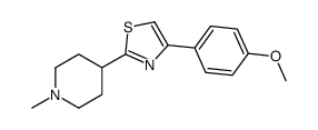 4-(4-methoxyphenyl)-2-(1-methylpiperidin-4-yl)-1,3-thiazole结构式